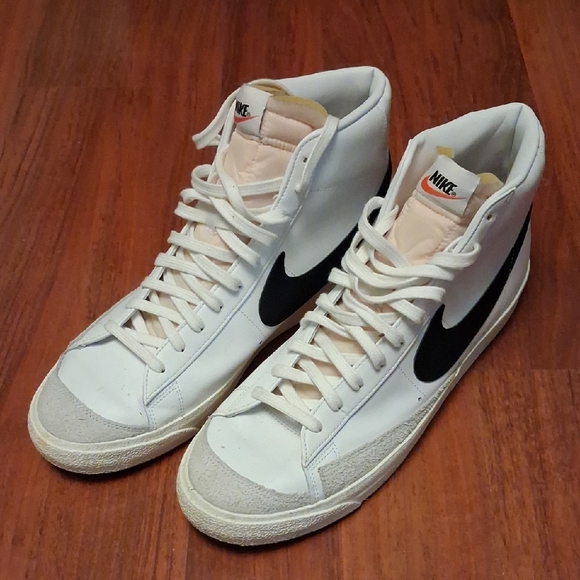 Nike Other - Nike Blazer Hi White and Black High-Top Sneakers Size 15